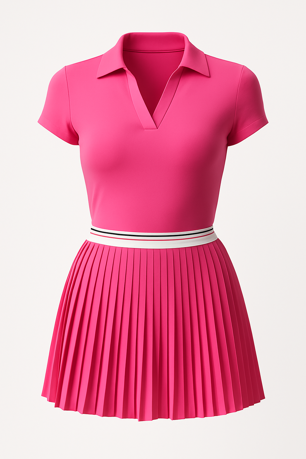 Conjunto Esportivo Feminino Vitalinovo – Saia Plissada e Polo de Alta Performance