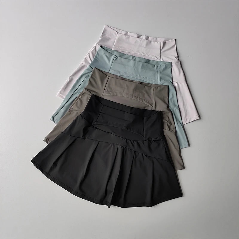 Solaris Tennis Skirt – Saia Esportiva de Alto Desempenho e Estilo Minimalista